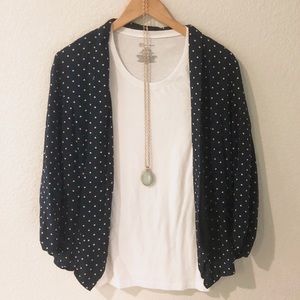 Maurice’s Blazer Navy and Cream Polka Dot-Business